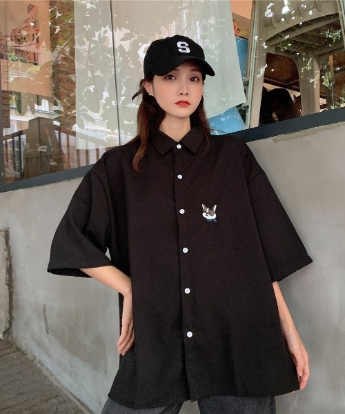 MGV(エムジーヴィー)の「ワンポイントキャットシャツ(シャツ/ブラウス・レディース・ホワイト/ブラック・MEDIUM/LARGE/X-LARGE)」の18枚目の写真