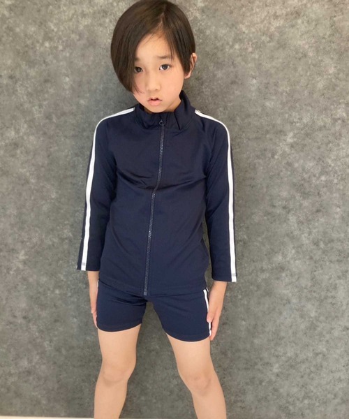 THE CASUAL(カジュアル)の「【スクール水着】ライン入りスイムパンツ(水着・キッズ・ネイビー系/ネイビー/ネイビー系1・110cm/120cm/130cm/140cm/150cm/160cm)」の4枚目の写真