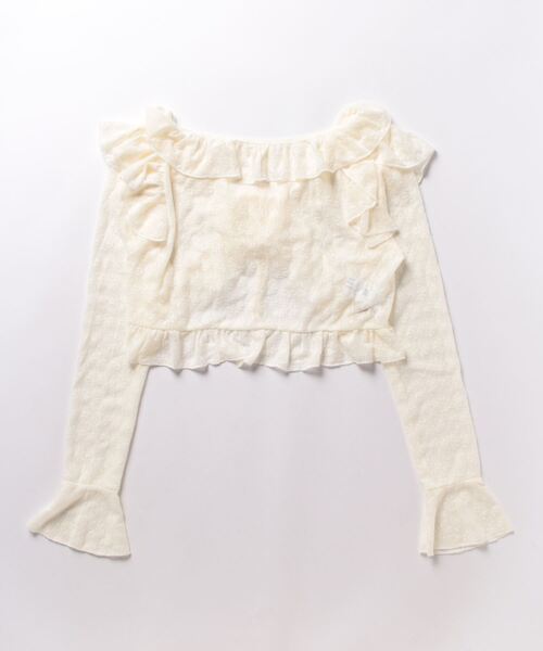 almo(アルモ)の「【LAMPOON】フラワージャガードカーディガン(カーディガン/ボレロ・レディース・ホワイト/ベージュ・FREE)」の18枚目の写真