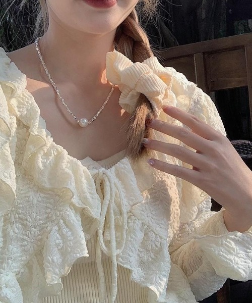 almo(アルモ)の「【LAMPOON】フラワージャガードカーディガン(カーディガン/ボレロ・レディース・ホワイト/ベージュ・FREE)」の14枚目の写真