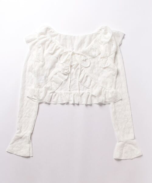 almo(アルモ)の「【LAMPOON】フラワージャガードカーディガン(カーディガン/ボレロ・レディース・ホワイト/ベージュ・FREE)」の19枚目の写真