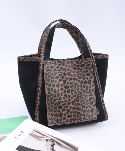 ROOTOTE(ルートート)の「ROOTOTE 異素材コンビミニトートBAG(トートバッグ・メンズ・レオパード/シルバー/ナチュラル/ローズ/ゼブラ/ブラック/ネイビー・FREE)」の6枚目の写真