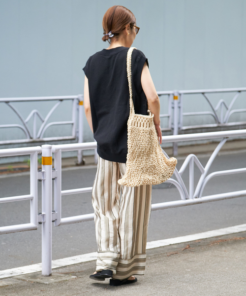 plage(プラージュ)の「V/N VEST スウェット(スウェット・レディース・ベージュ/ブラック・FREE)」の13枚目の写真