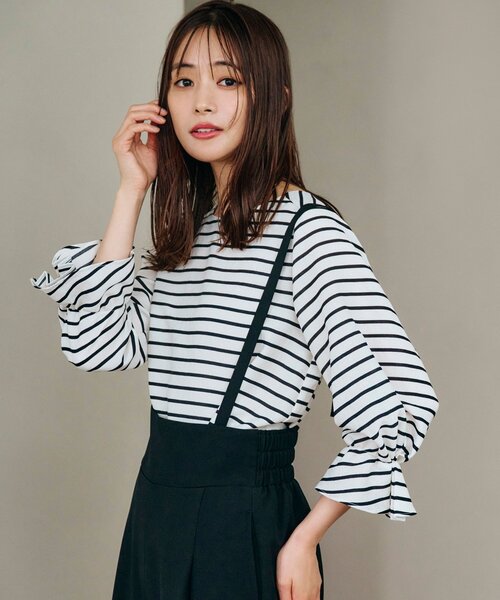 grove(グローブ)の「◆きちんと見えの麻調袖デザインブラウス!(シャツ/ブラウス・レディース・ブラック系2/イエロー/ブルー/ブラック・02/03/04/01/05)」の3枚目の写真