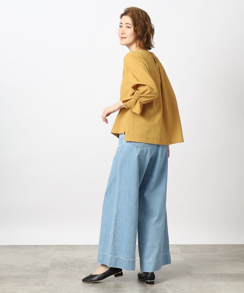 grove(グローブ)の「◆きちんと見えの麻調袖デザインブラウス!(シャツ/ブラウス・レディース・ブラック系2/イエロー/ブルー/ブラック・02/03/04/01/05)」の21枚目の写真