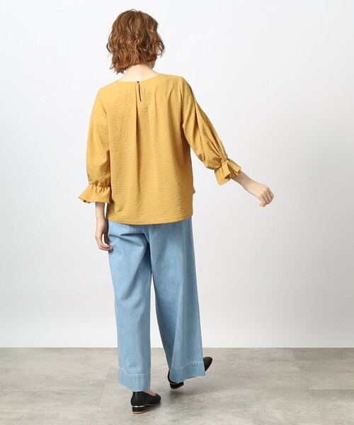 grove(グローブ)の「◆きちんと見えの麻調袖デザインブラウス!(シャツ/ブラウス・レディース・ブラック系2/イエロー/ブルー/ブラック・02/03/04/01/05)」の20枚目の写真