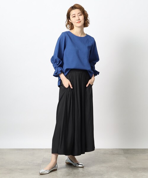 grove(グローブ)の「◆きちんと見えの麻調袖デザインブラウス!(シャツ/ブラウス・レディース・ブラック系2/イエロー/ブルー/ブラック・02/03/04/01/05)」の15枚目の写真