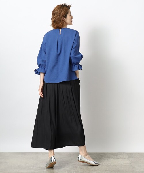 grove(グローブ)の「◆きちんと見えの麻調袖デザインブラウス!(シャツ/ブラウス・レディース・ブラック系2/イエロー/ブルー/ブラック・02/03/04/01/05)」の13枚目の写真