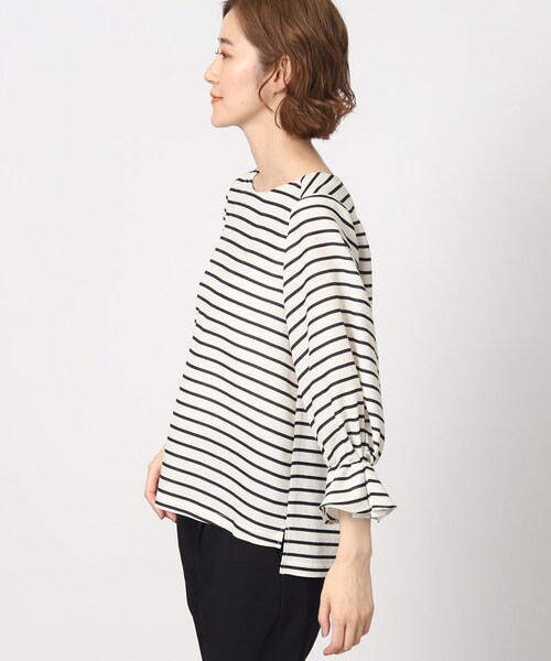 grove(グローブ)の「◆きちんと見えの麻調袖デザインブラウス!(シャツ/ブラウス・レディース・ブラック系2/イエロー/ブルー/ブラック・02/03/04/01/05)」の10枚目の写真