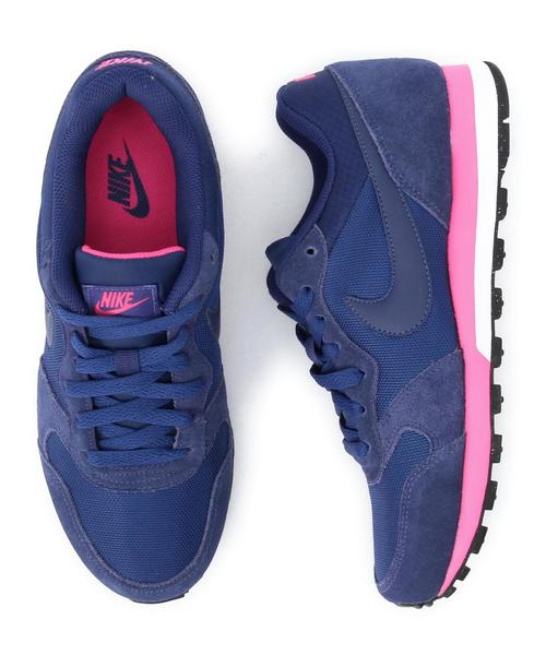 NIKE（ナイキ）の「[ナイキ]NIKE MDランナースニーカー（スニーカー・レディース・ブラック/ロイヤルブルー・25cm/24cm/23cm）」の2枚目の写真