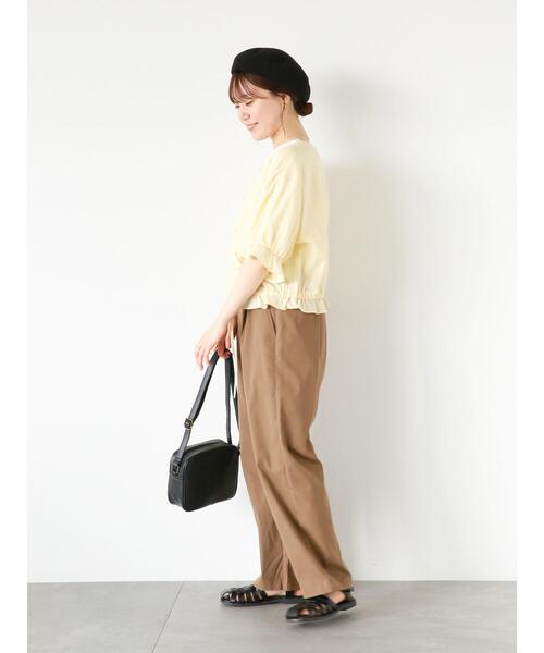 ehka sopo(エヘカソポ)の「レース付ノーカラーブラウス(シャツ/ブラウス・レディース・キャメル/キナリ/ブラック/オフホワイト・F)」の8枚目の写真