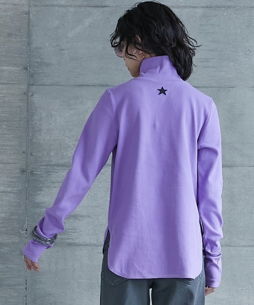 GEVS.(ジェイヴィス)の「<大きいサイズ> ハーフジップハイネックカットソー GEVS.(Tシャツ/カットソー・レディース・ブラック/パープル・L/LL/3L/4L/5L)」の17枚目の写真