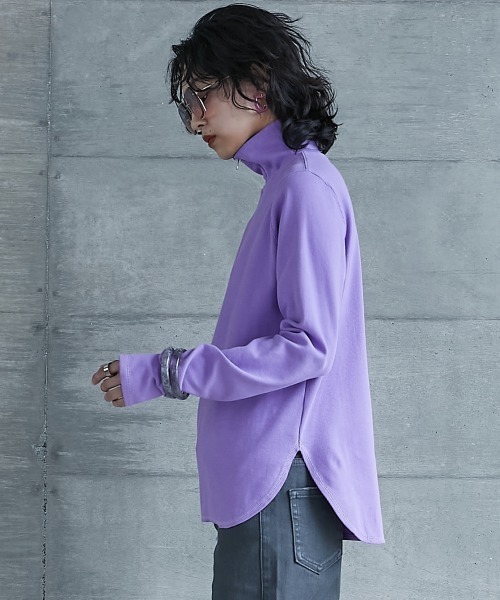 GEVS.(ジェイヴィス)の「<大きいサイズ> ハーフジップハイネックカットソー GEVS.(Tシャツ/カットソー・レディース・ブラック/パープル・L/LL/3L/4L/5L)」の16枚目の写真