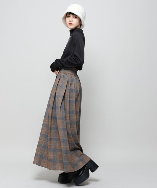 PAGEBOY（ページボーイ）の「ハイウエストチェックスカート（スカート・レディース・ブラウン系その他/ブラック系その他・FREE）」の9枚目の写真
