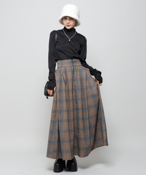 PAGEBOY（ページボーイ）の「ハイウエストチェックスカート（スカート・レディース・ブラウン系その他/ブラック系その他・FREE）」の10枚目の写真