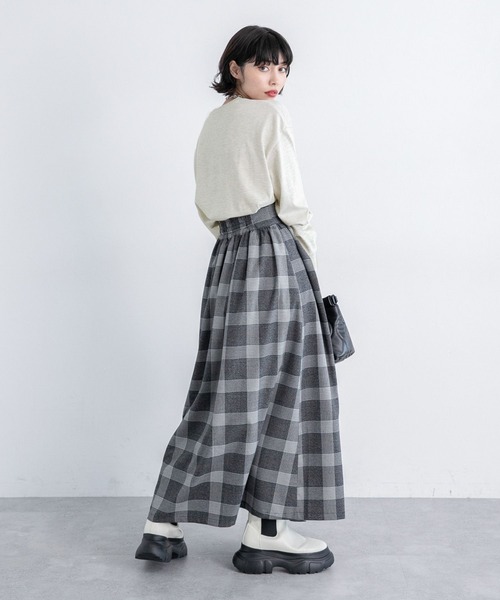 PAGEBOY（ページボーイ）の「ハイウエストチェックスカート（スカート・レディース・ブラウン系その他/ブラック系その他・FREE）」の5枚目の写真