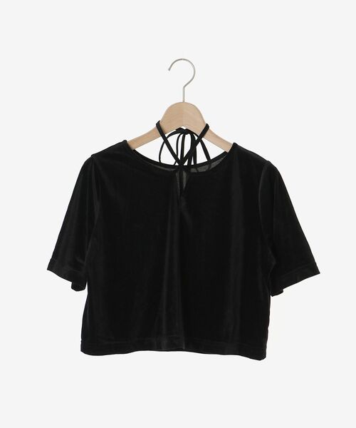 MAJESTIC LEGON（マジェスティックレゴン）の「前後2wayベロアトップス（Tシャツ/カットソー・レディース・ピンク/ブラック/アイボリー・MEDIUM）」の8枚目の写真
