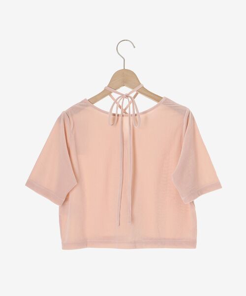 MAJESTIC LEGON（マジェスティックレゴン）の「前後2wayベロアトップス（Tシャツ/カットソー・レディース・ピンク/ブラック/アイボリー・MEDIUM）」の9枚目の写真