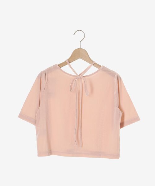 MAJESTIC LEGON（マジェスティックレゴン）の「前後2wayベロアトップス（Tシャツ/カットソー・レディース・ピンク/ブラック/アイボリー・MEDIUM）」の14枚目の写真