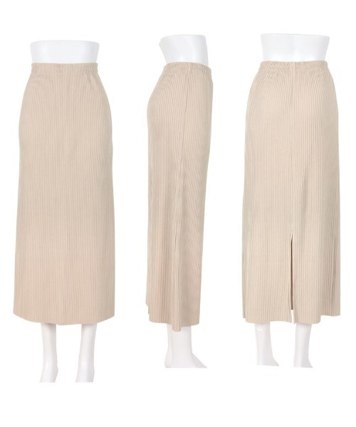 KOBE LETTUCE（コウベレタス）の「セルフカットできる バックスリットリブタイトスカート（スカート・レディース・アイボリー/グリーン/ライトグレー/レッド/ブラック/グレイッシュベージュ/チャコールグレー/ブラウン・M/L/XL）」の9枚目の写真