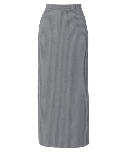 KOBE LETTUCE（コウベレタス）の「セルフカットできる バックスリットリブタイトスカート（スカート・レディース・アイボリー/グリーン/ライトグレー/レッド/ブラック/グレイッシュベージュ/チャコールグレー/ブラウン・M/L/XL）」の21枚目の写真