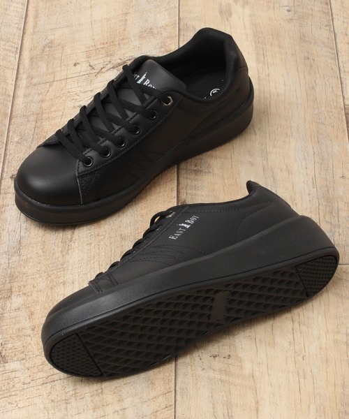 EASTBOY（イーストボーイ）の「【EASTBOY/イーストボーイ】シンセティックレザー レースアップ 厚底スニーカー（スニーカー・レディース・ブラック/ホワイト・23.0cm/24.0cm/24.5cm/23.5cm）」の13枚目の写真