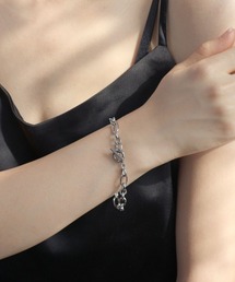 CEMONEMO | 【金属アレルギー対応】 ミックスチェーン マンテルブレスレット / サージカルステンレス 316L(ブレスレット)