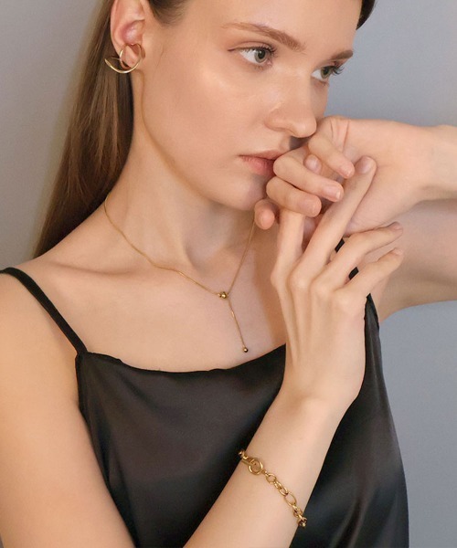 CEMONEMO（セモネモ）の「【金属アレルギー対応】 ミックスチェーン マンテルブレスレット / サージカルステンレス 316L（ブレスレット・レディース・ゴールド/シルバー・FREE）」の6枚目の写真