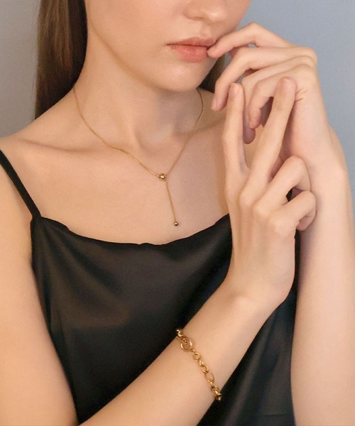 CEMONEMO（セモネモ）の「【金属アレルギー対応】 ミックスチェーン マンテルブレスレット / サージカルステンレス 316L（ブレスレット・レディース・ゴールド/シルバー・FREE）」の7枚目の写真