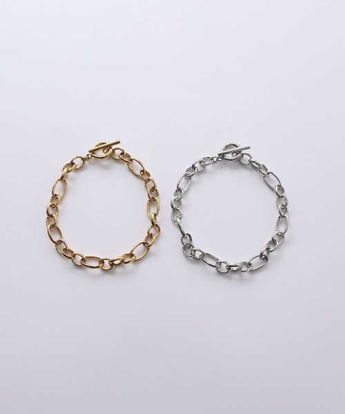 CEMONEMO（セモネモ）の「【金属アレルギー対応】 ミックスチェーン マンテルブレスレット / サージカルステンレス 316L（ブレスレット・レディース・ゴールド/シルバー・FREE）」の11枚目の写真