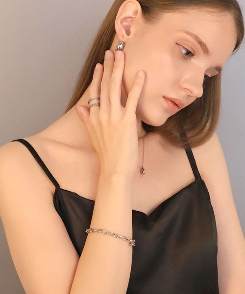 CEMONEMO（セモネモ）の「【金属アレルギー対応】 ミックスチェーン マンテルブレスレット / サージカルステンレス 316L（ブレスレット・レディース・ゴールド/シルバー・FREE）」の14枚目の写真