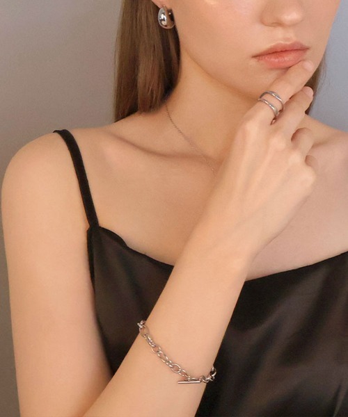 CEMONEMO（セモネモ）の「【金属アレルギー対応】 ミックスチェーン マンテルブレスレット / サージカルステンレス 316L（ブレスレット・レディース・ゴールド/シルバー・FREE）」の15枚目の写真