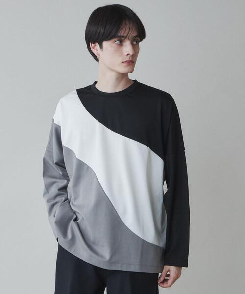 LUCY（ルーシー）の「LUCY/ドルマンポンチカラーブロックロンT（Tシャツ/カットソー・メンズ・その他4/その他3/その他2/その他1・LARGE/MEDIUM）」の4枚目の写真