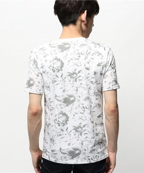 VENCEEXCHANGE(ヴァンスエクスチェンジ)の「単色総花柄Tシャツ (Tシャツ/カットソー・メンズ・オフホワイト/グレー・SMALL/LARGE/MEDIUM)」の5枚目の写真