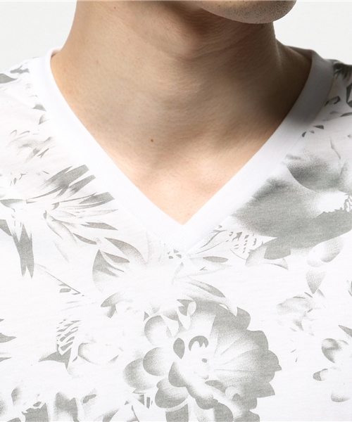 VENCEEXCHANGE(ヴァンスエクスチェンジ)の「単色総花柄Tシャツ (Tシャツ/カットソー・メンズ・オフホワイト/グレー・SMALL/LARGE/MEDIUM)」の6枚目の写真