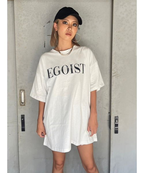 EGOIST(エゴイスト)の「擦れロゴユニセックスTシャツ(Tシャツ/カットソー・レディース・ホワイト/ブラック・FREE)」の15枚目の写真