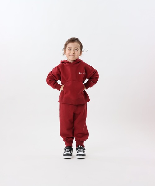 Champion（チャンピオン）の「【Champion/チャンピオン】キッズ ベーシック フーデッドスウェットシャツ（パーカー・キッズ・ネイビー/ダークグリーン/グレー/オートミール/ブラック/バーガンディー・160/150/140/110/120/100/130）」の6枚目の写真