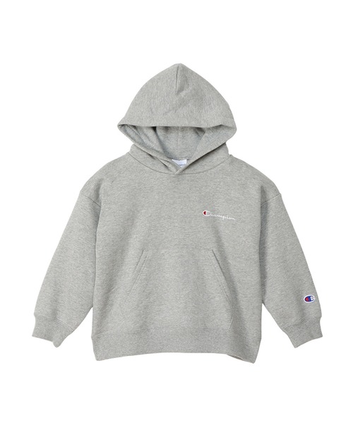 Champion（チャンピオン）の「【Champion/チャンピオン】キッズ ベーシック フーデッドスウェットシャツ（パーカー・キッズ・ネイビー/ダークグリーン/グレー/オートミール/ブラック/バーガンディー・160/150/140/110/120/100/130）」の3枚目の写真