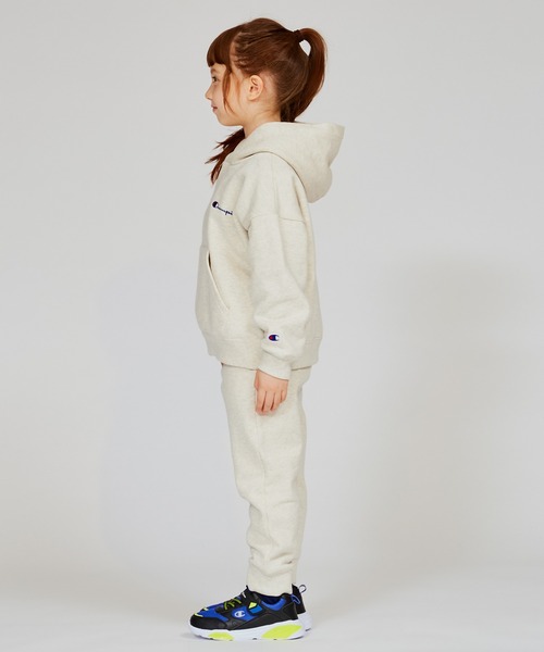 Champion（チャンピオン）の「【Champion/チャンピオン】キッズ ベーシック フーデッドスウェットシャツ（パーカー・キッズ・ネイビー/ダークグリーン/グレー/オートミール/ブラック/バーガンディー・160/150/140/110/120/100/130）」の7枚目の写真