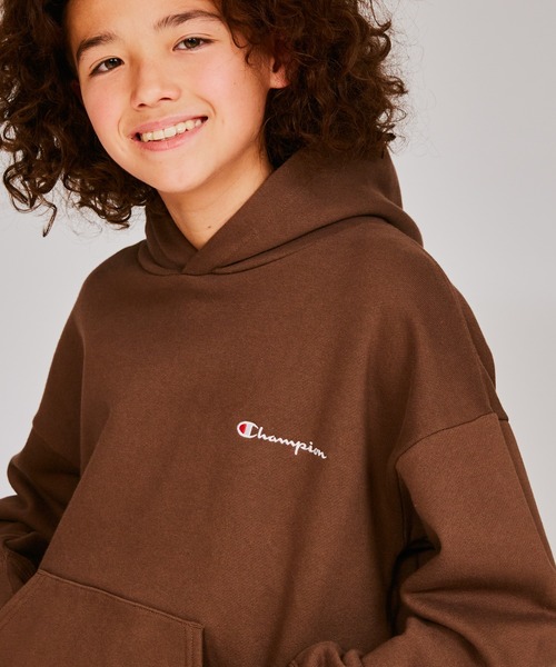 Champion（チャンピオン）の「【Champion/チャンピオン】キッズ ベーシック フーデッドスウェットシャツ（パーカー・キッズ・ネイビー/ダークグリーン/グレー/オートミール/ブラック/バーガンディー・160/150/140/110/120/100/130）」の12枚目の写真