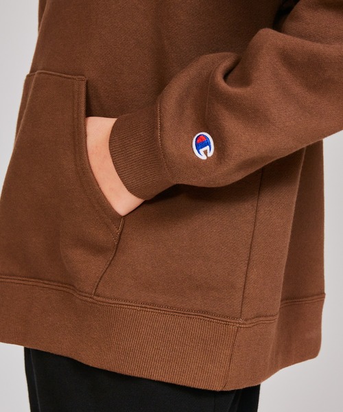 Champion（チャンピオン）の「【Champion/チャンピオン】キッズ ベーシック フーデッドスウェットシャツ（パーカー・キッズ・ネイビー/ダークグリーン/グレー/オートミール/ブラック/バーガンディー・160/150/140/110/120/100/130）」の14枚目の写真