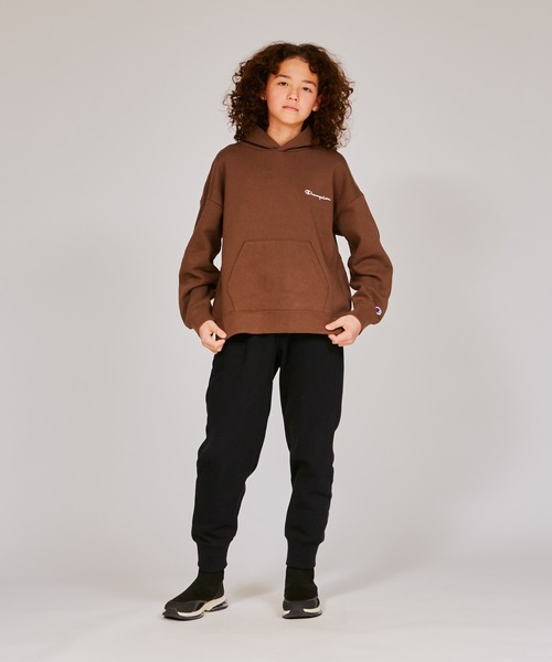 Champion（チャンピオン）の「【Champion/チャンピオン】キッズ ベーシック フーデッドスウェットシャツ（パーカー・キッズ・ネイビー/ダークグリーン/グレー/オートミール/ブラック/バーガンディー・160/150/140/110/120/100/130）」の17枚目の写真