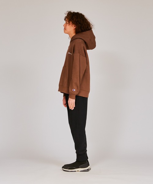 Champion（チャンピオン）の「【Champion/チャンピオン】キッズ ベーシック フーデッドスウェットシャツ（パーカー・キッズ・ネイビー/ダークグリーン/グレー/オートミール/ブラック/バーガンディー・160/150/140/110/120/100/130）」の18枚目の写真