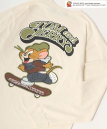 Tom＆Jerry（トムアンドジェリー）の「Tom and Jerry/トムとジェリー ビックシルエット キャラクターバックプリント ロンT 長袖Tシャツ レディース メンズ（Tシャツ/カットソー）」