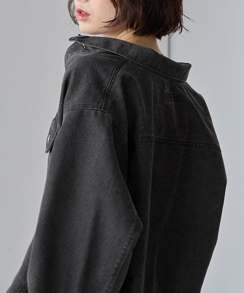 MONO-MART（モノマート）の「ヴィンテージメイクデニムジャケット（デニムジャケット・メンズ・インディゴブルー/ブラック/ライトグレー/サックスブルー/ブラック系その他/グレー・M/L）」の8枚目の写真