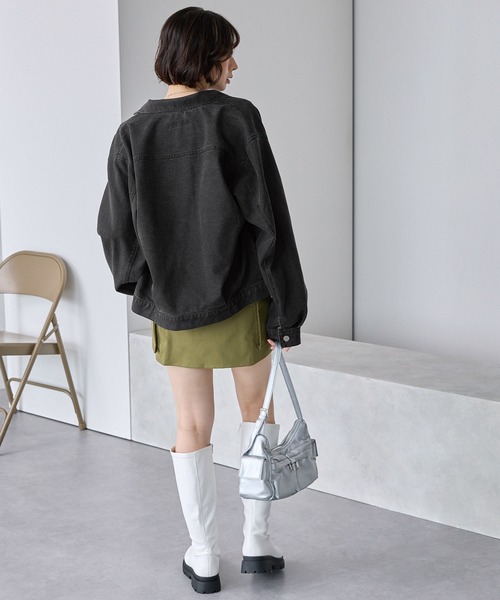 MONO-MART（モノマート）の「ヴィンテージメイクデニムジャケット（デニムジャケット・メンズ・インディゴブルー/ブラック/ライトグレー/サックスブルー/ブラック系その他/グレー・M/L）」の11枚目の写真