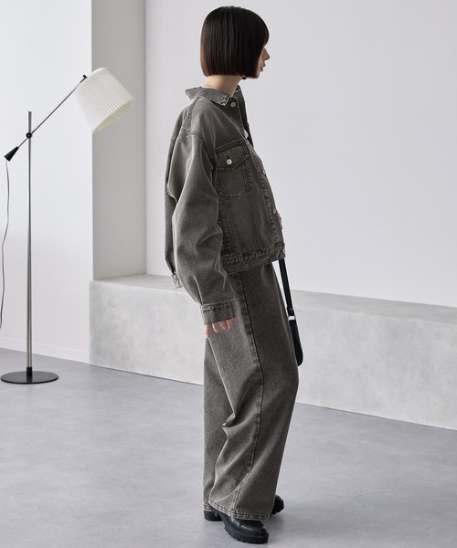 MONO-MART（モノマート）の「ヴィンテージメイクデニムジャケット（デニムジャケット・メンズ・インディゴブルー/ブラック/ライトグレー/サックスブルー/ブラック系その他/グレー・M/L）」の19枚目の写真