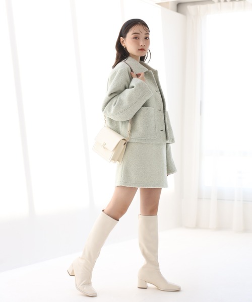 one after another NICE CLAUP（ワンアフターアナザーナイスクラップ）の「ブークレジャケット/セットアップアイテムあり（その他アウター・レディース・アイボリー/ミント/ピンク・FREE）」の16枚目の写真