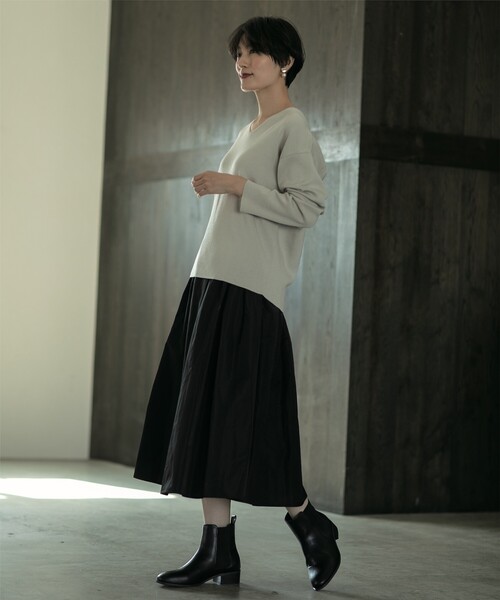 OPAQUE.CLIP（オペークドットクリップ）の「◆≪エマール検証済≫シルキーウールMIX Vネックニット【洗濯機洗い可】（ニット/セーター・レディース・ピンク系/ブラック/ライトグレー/ブルー/ブラウン系その他/チャコールグレー・38/40/36/42）」の14枚目の写真