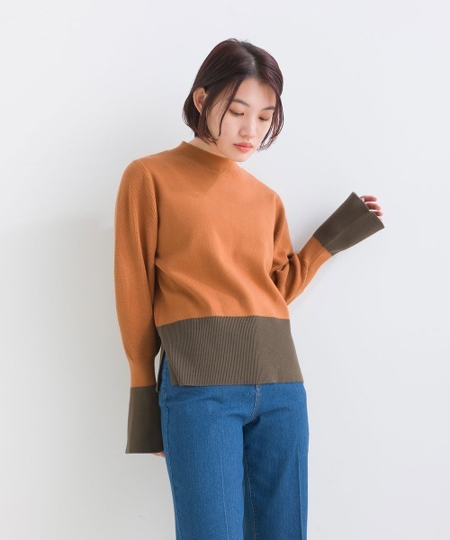 FURRY(ファーリー)の「リブ切替キャンディスリーブプルオーバー(Tシャツ/カットソー・レディース・アイボリー/オレンジ/パープル/ネイビー・FREE)」の22枚目の写真